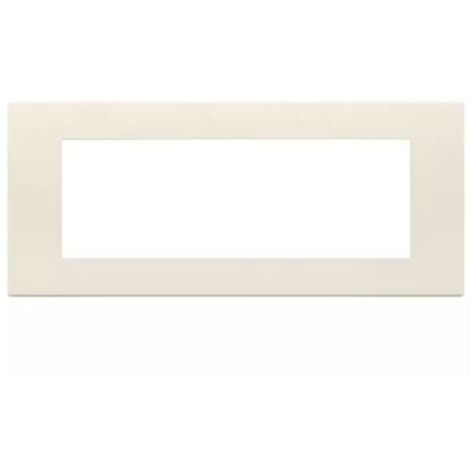 Placca tecnopolimero vimar linea 7 moduli canapa - 30657.01