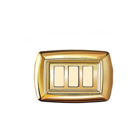 PLACCA TONDO 3 MODULI ORO