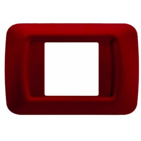 Placca Top System in tecnopolimero, 3 Posti, Amaranto Classico