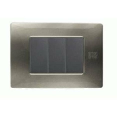 Placca Urmet Simon Nea Flexa 3 moduli titanio 11803.TT