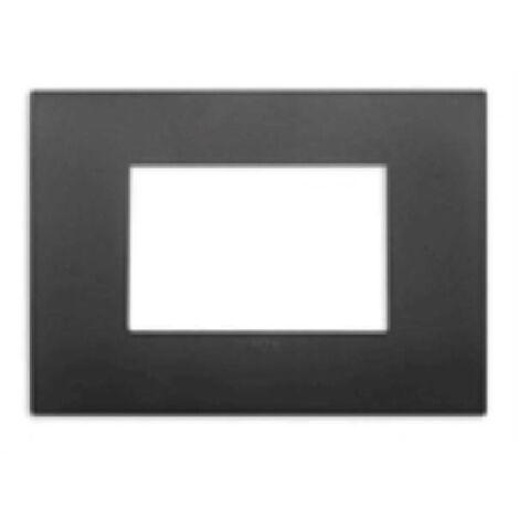 Placca Vimar Arke 3 moduli classic nero 19653.71