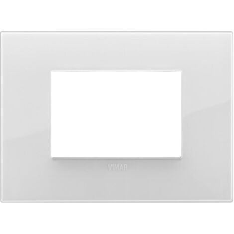 Placca Vimar Arke 3 moduli classic reflex ghiaccio 19653.66