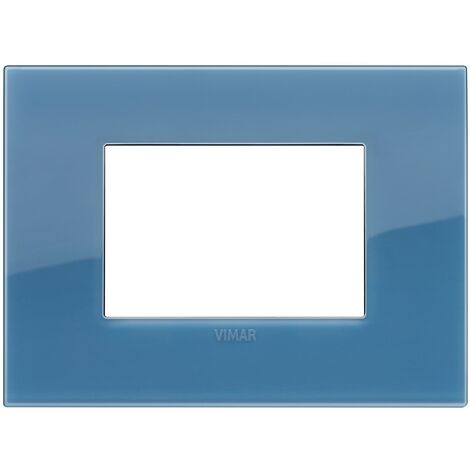 Placca Vimar Arke 3 moduli classic reflex oltremare 19653.64