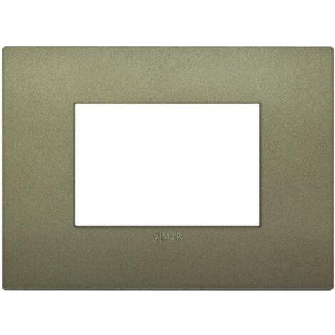 Placca Vimar Arkè  3 moduli verde matt in tecnopolimero  19653.77