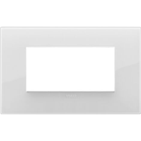 Placca Vimar Arke 4 moduli classic reflex ghiaccio 19654.66
