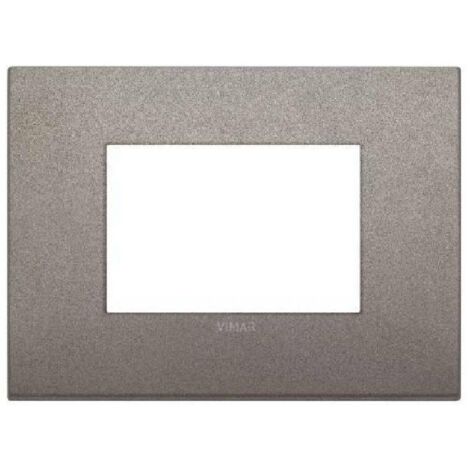 Placca Vimar Arke Classic 3 Moduli titanio matt 19653.04