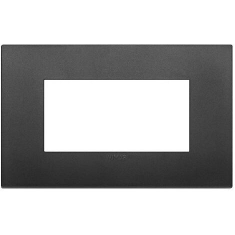 Placca Vimar Arke classic 4 moduli nero 19654.71