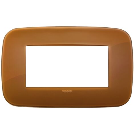 Placca Vimar Arkè Round 4 moduli Reflex caramel codice 19684.62