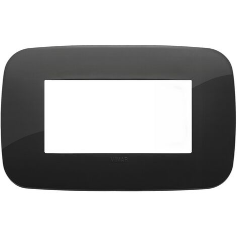 Placca Vimar Arkè Round 4 moduli tecnopolimero nero 19684.81