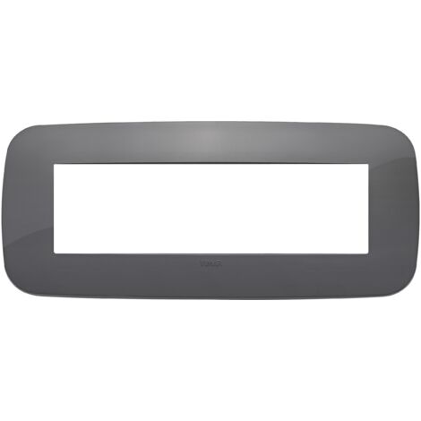 Placca Vimar Arkè Round 7 moduli grigio tecnopolimero 19687.82