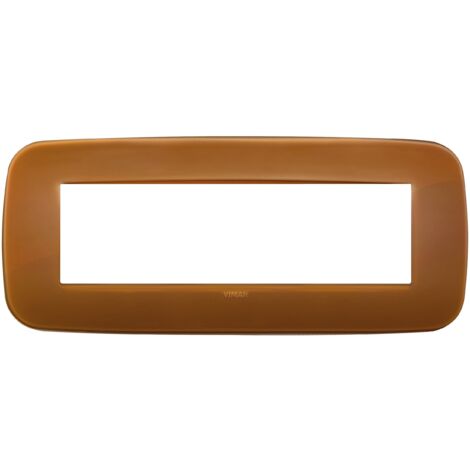 Placca Vimar Arkè Round 7 moduli Reflex colore caramel 19687.62