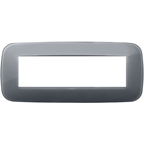 Placca Vimar Arkè Round 7 moduli Reflex grigio fumè 19687.61
