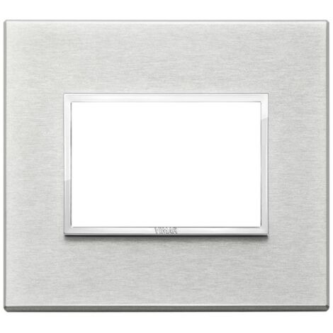 Placca Vimar Eikon Evo 3 moduli grigio next 21653.02
