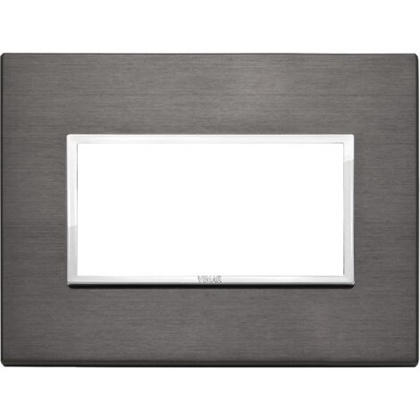 Placca Vimar Eikon Evo 4 moduli grigio lava 21654.03