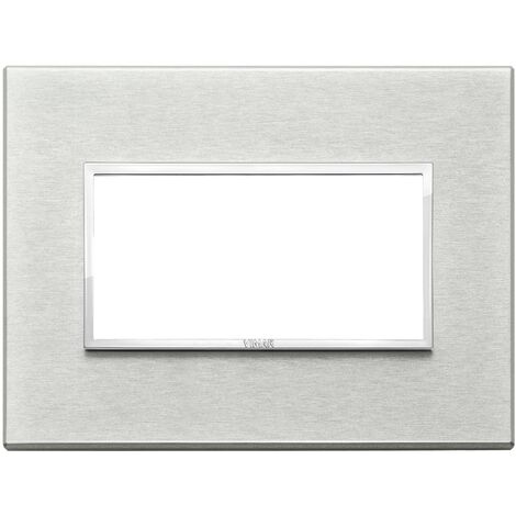 Placca Vimar Eikon Evo 4 moduli grigio next 21654.02