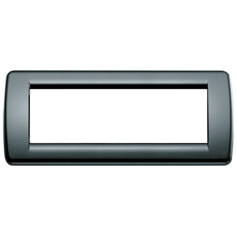 Placca Vimar Idea Rondo' 6 Moduli nero tecnopolimero 16766.16