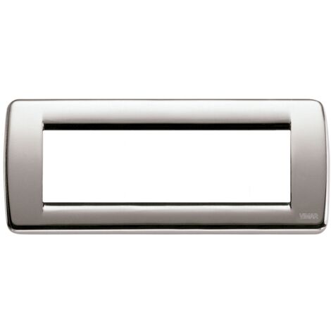 Placca Vimar Idea Rondo 6 Moduli Nichel spazzolato 16756.34