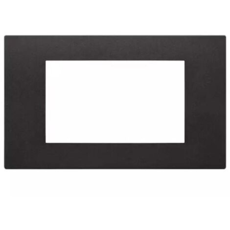 Placca vimar linea 4 moduli nero-30654.02