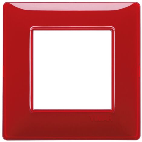 Placca Vimar Plana 2 posti, Reflex rubino in tecnopolimero 14642.51
