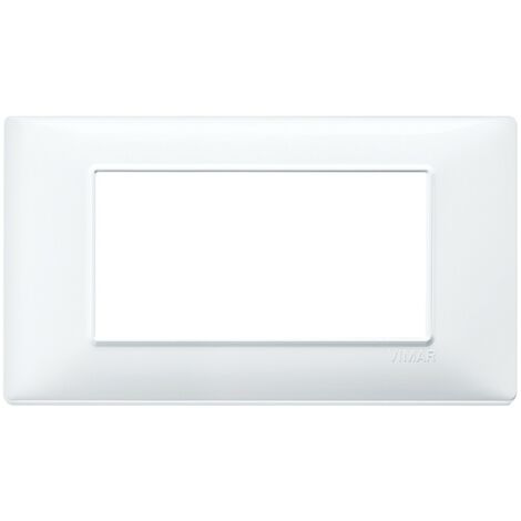 Placca Vimar Plana 4 moduli colore bianco in tecnopolimero 14654.01