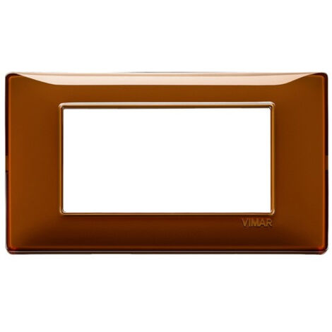 Placca Vimar Plana 4 moduli Reflex tabacco 14654.49