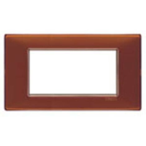 Placca Vimar Plana 4 moduli Reflex tabacco in tecnopolimero 14654.49