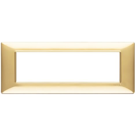 Placca Vimar Plana 7 moduli oro lucido in tecnopolimero 14657.24