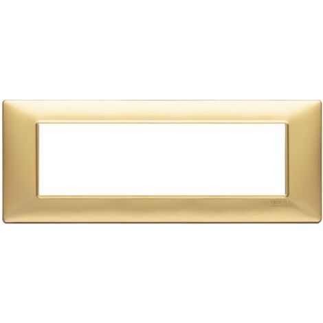 Placca Vimar Plana 7 moduli oro opaco in tecnopolimero 14657.25