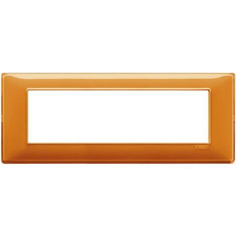 Placca Vimar Plana 7 moduli Reflex arancio in tecnopolimero 14657.48