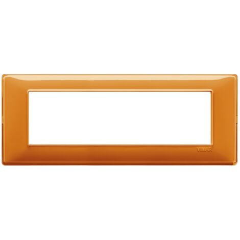 Placca Vimar Plana 7 moduli Reflex arancio in tecnopolimero 14657.48