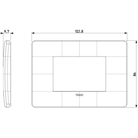 Placca Vimar Plana Up 3M avio matt 14653U.16