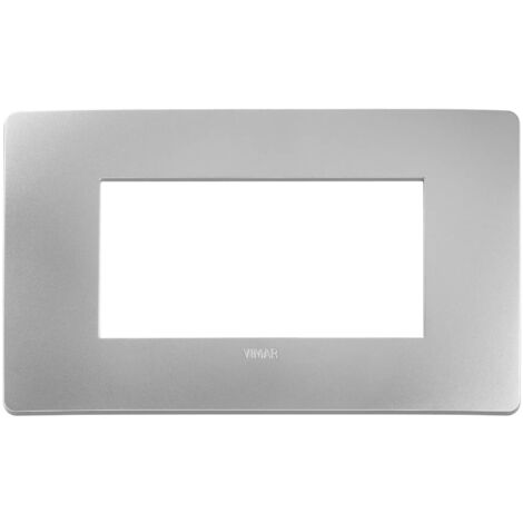 Placca Vimar Plana Up 4M argento 14654U.32