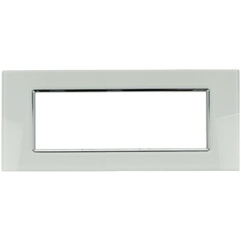 Placca Vitra 3M 4M 7M Bianco Compatibile Vimar Plana 7 POSTI
