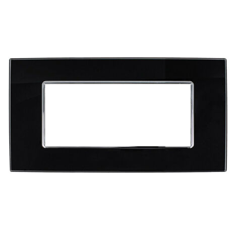 Placca Vitra 3M 4M 7M Nero Compatibile Vimar Plana 7 POSTI
