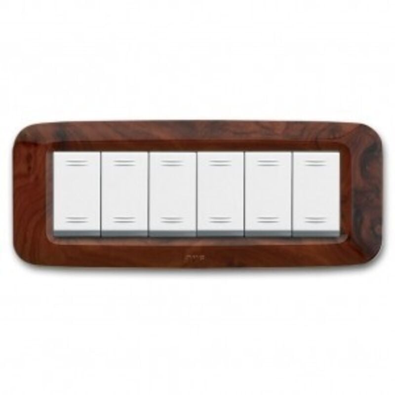 Image of Placca Yes Tecnopolimero 6Mod. Radica ( AVE cod. 45PY06RD )