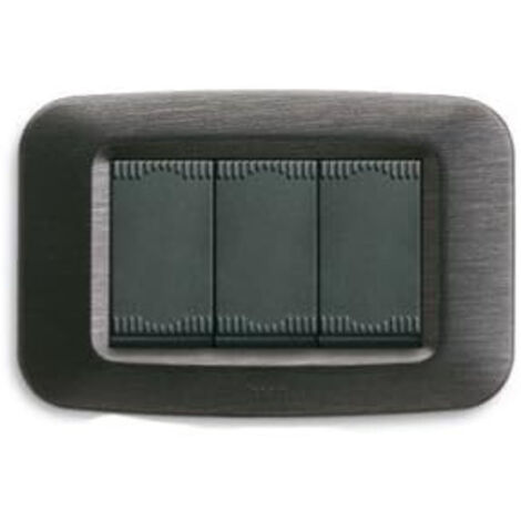 Placca Yes Tecnopolimero 3M Grigio Scuro Satinato ( AVE cod. 45PY03GSS )