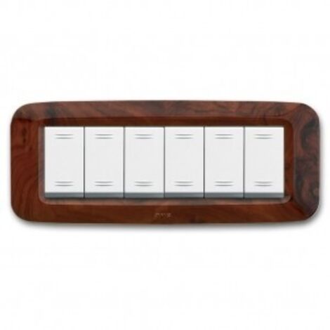 Placca Yes Tecnopolimero 6Mod. Radica ( AVE cod. 45PY06RD )