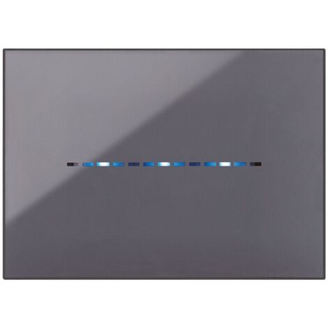 Placca YoungTouch Ave per sistema 44 colore CENERE a 3 comandi 44PJTC3CNR