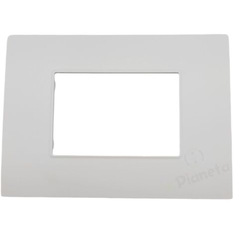 Placche 3 4 7 posti moduli per supporti compatibili con vimar Arké  T01-3 posti-bianco