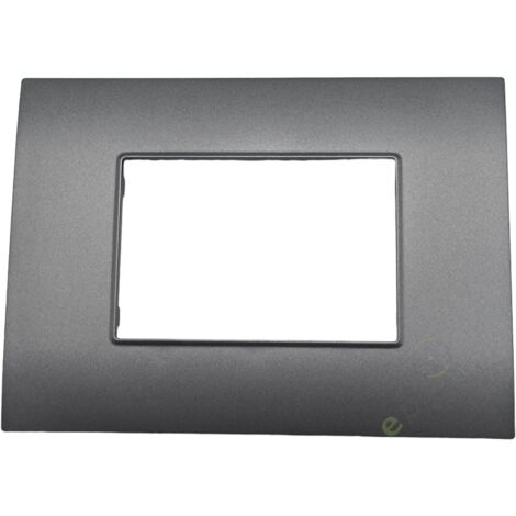 Placche 3 4 7 posti moduli per supporti compatibili con vimar Arké  T08-7 posti-grigio scuro
