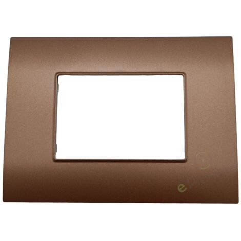 Placche 3 4 7 posti moduli per supporti compatibili con vimar Arké  T14-3 posti-bronzo