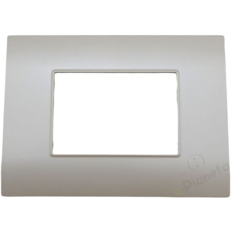 Placche 3 4 7 posti moduli per supporti compatibili con vimar Arké  T21-4 posti-perla