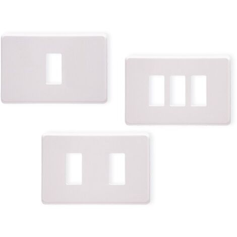 PLACCHE ABS SCATTO BIANCHE DA 1 POSTO  ART.890 CONFEZIONE PZ 12