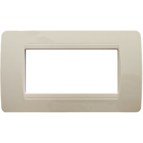 Placche Classic 504 4M Moduli tecnopolimero Sabbia Compatibile Bticino Matix SD68004-10