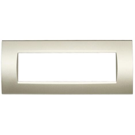 Placche Compatibili Bticino LIVING LIGHT placca 3 4 7 moduli per supporti LN4703  T11-7 posti-champagne