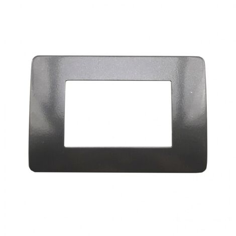 Placche compatibili bticino MATIX Metallo 3 4 6 posti vari colori MODULI PLACCA  T26 - 6 posti - Grigio cenere