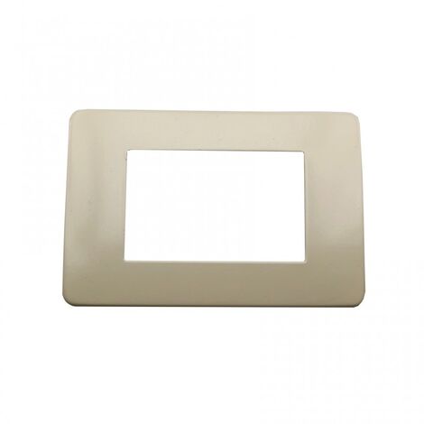 Placche compatibili bticino MATIX Metallo 3 4 6 posti vari colori MODULI PLACCA  T28 - 3 posti - Beige
