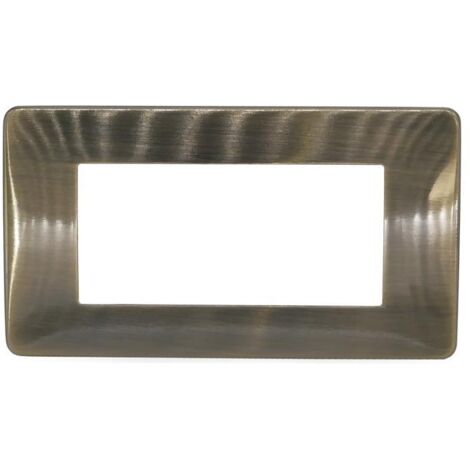 Placche compatibili bticino MATIX Metallo 3 4 6 posti vari colori MODULI PLACCA  T9 - 4 posti - Bronzo