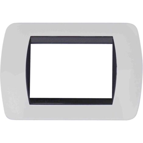 Placche compatibili Living Interational Light 3 4 7 posti bianche  3 Posti
