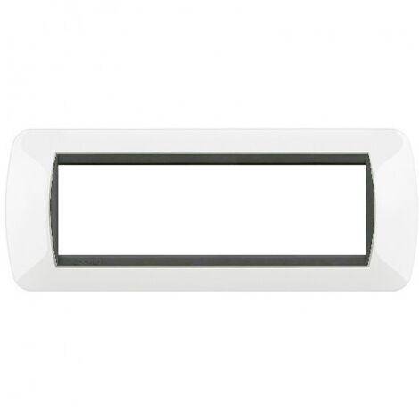 Placche compatibili Living Interational Light 3 4 7 posti bianche  7 Posti
